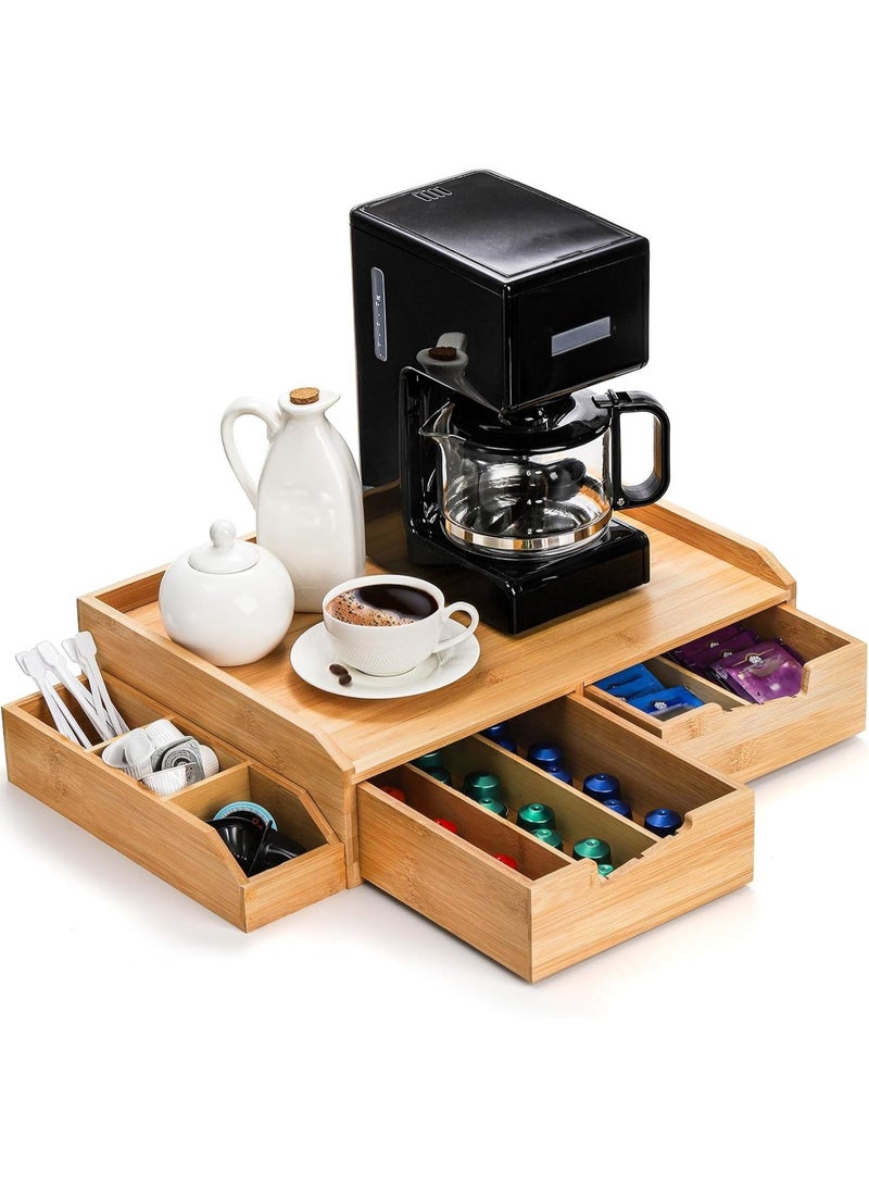 SOUJOY Organizer Drawer for Coffee Pods   Organizer for Counter, Space-Saving Coffee Pod Storage with Smooth Pull-Out Drawer for Kitchen, Office & Home Coffee Bar - Image 1